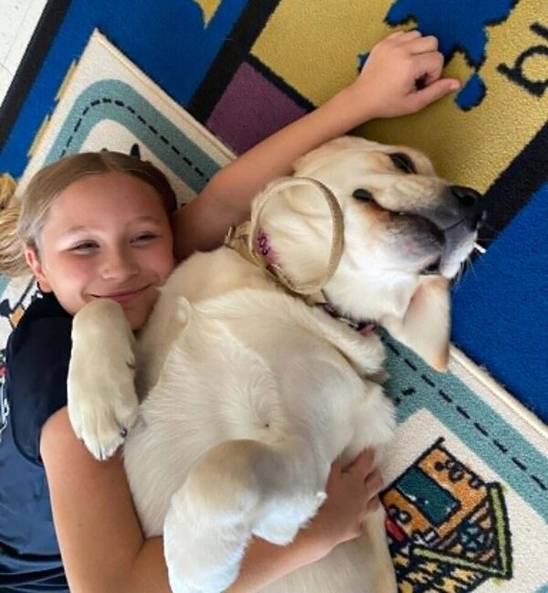 Maddie with Bruno